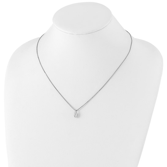 White Ice Sterling Silver Rhodium-Plated Diamond Necklace – QW263-18