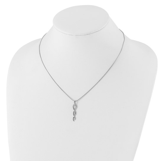 White Ice Sterling Silver Rhodium-Plated Diamond Necklace – QW264-18