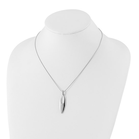White Ice Sterling Silver Rhodium-Plated Diamond Necklace – QW267-18