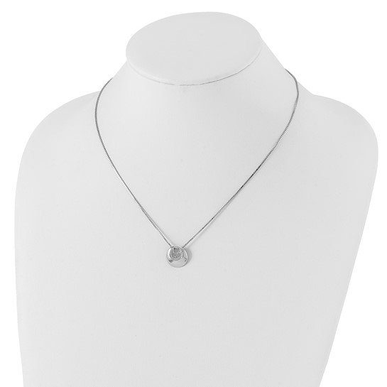 White Ice Sterling Silver Rhodium-Plated Diamond Necklace – QW277-18