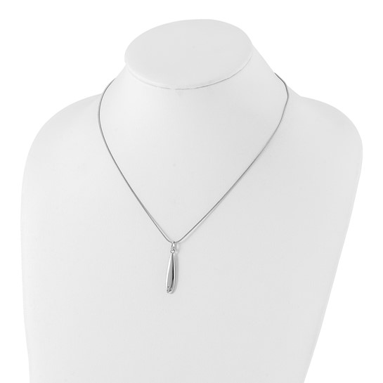 White Ice Sterling Silver Rhodium-Plated Diamond Necklace – QW382-18