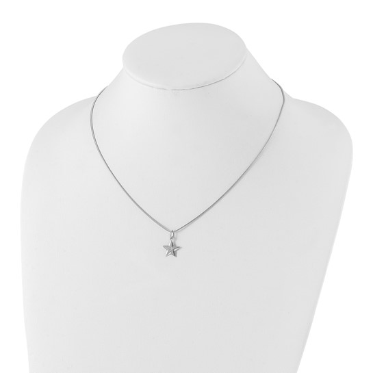 White Ice Sterling Silver Rhodium-Plated Diamond Necklace – QW438-18