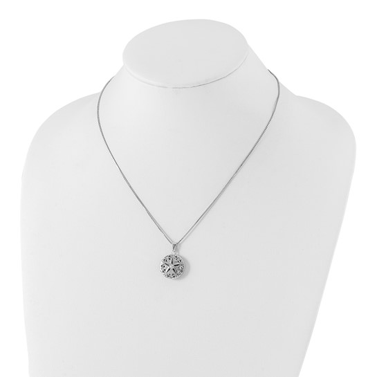 White Ice Sterling Silver Rhodium-Plated Diamond Necklace – (QW440-18)